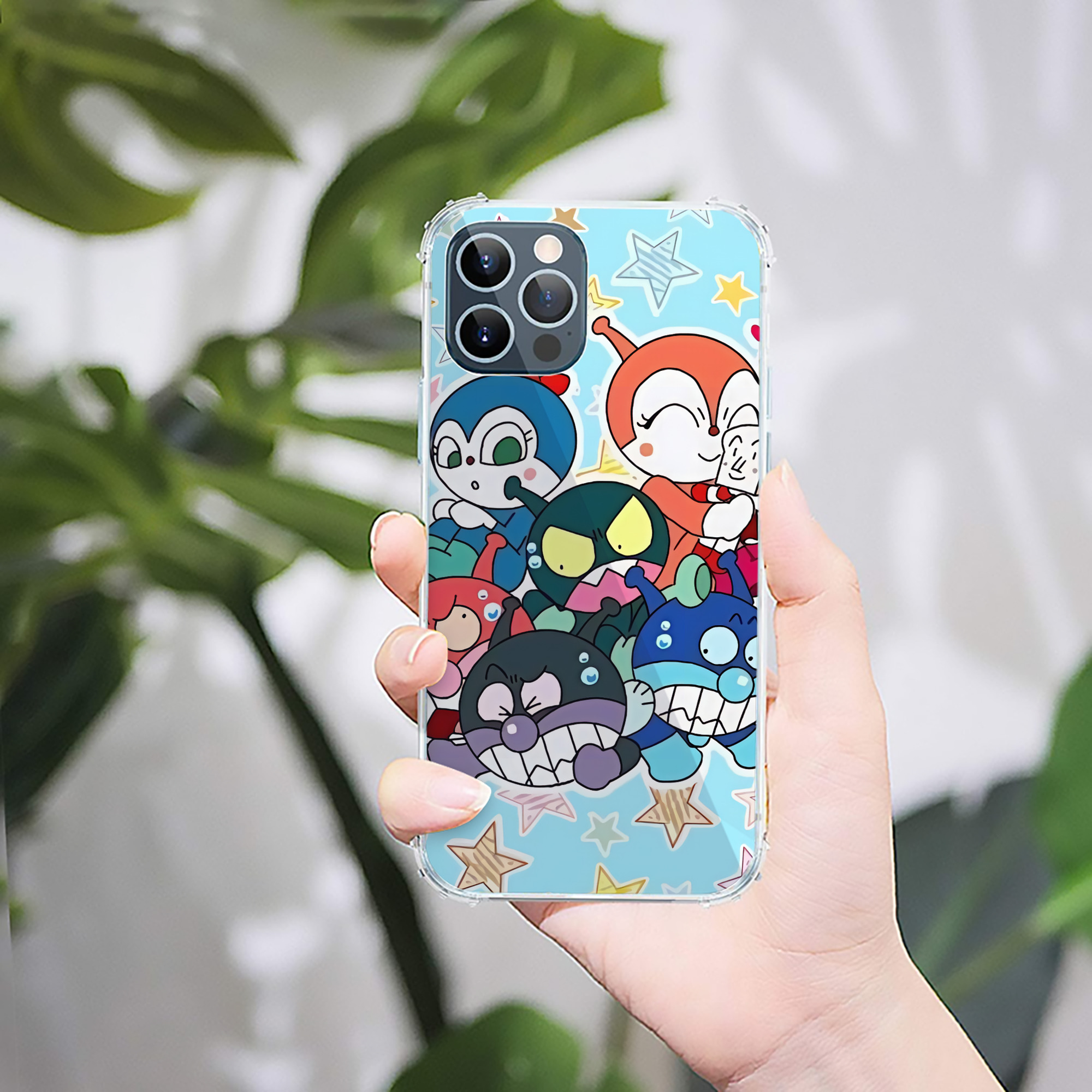 （画像用） アンパンマン Anpanman 【iPhone 12シリーズ対応】透明スマホケース（クリアソフトケース）